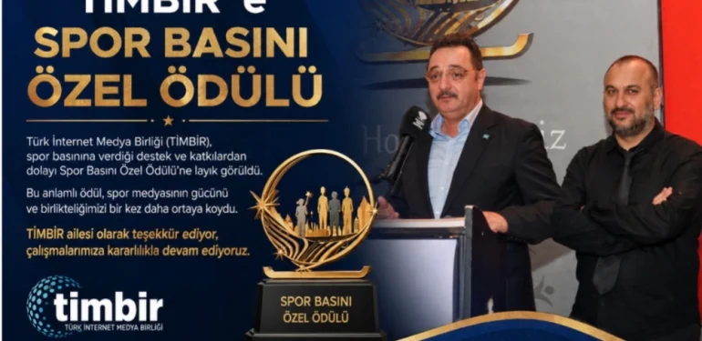 TİMBİR‘e Spor Basını Özel Ödülü verildi